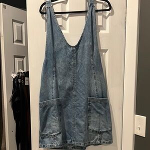 Free People Denim Jumpsuit